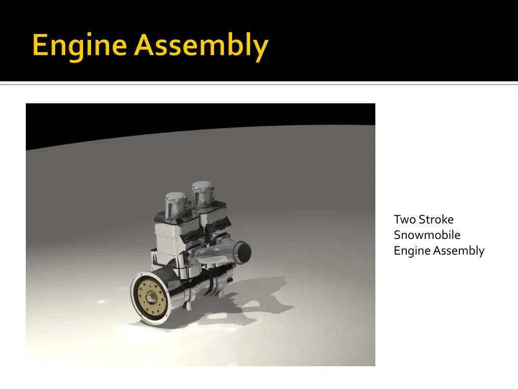 two stroke snowmobile engine assembly