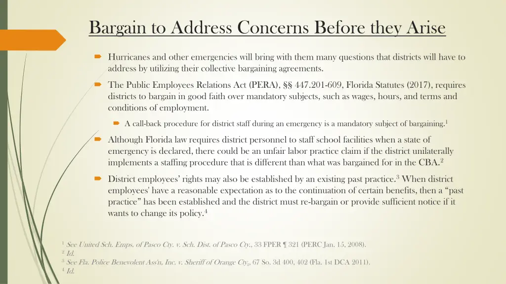 bargain to address concerns before they arise