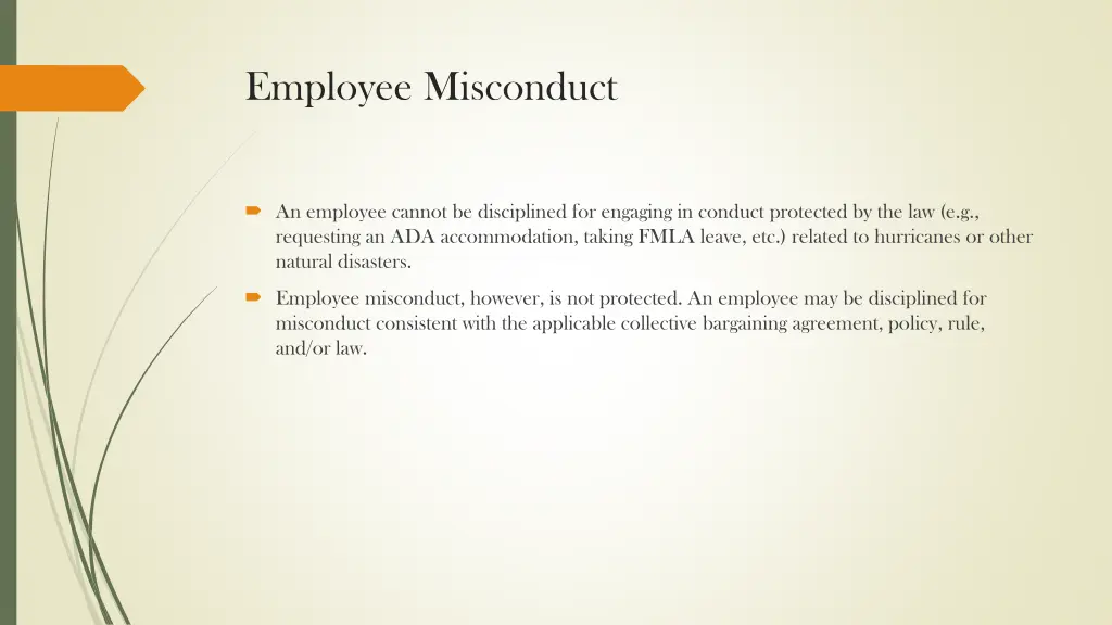 employee misconduct