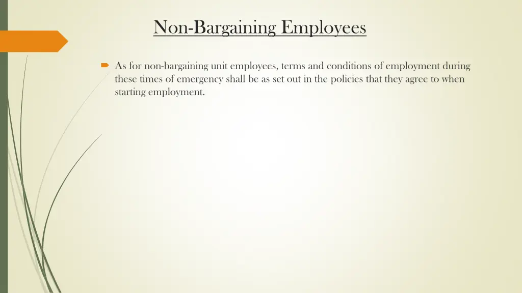 non bargaining employees
