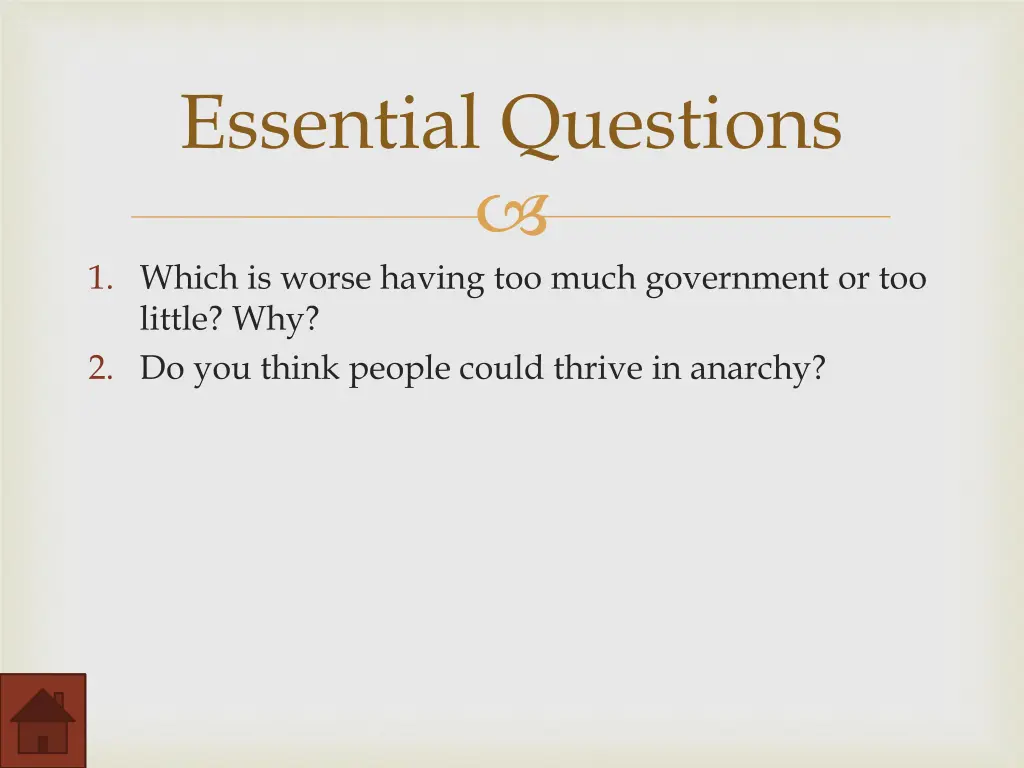 essential questions