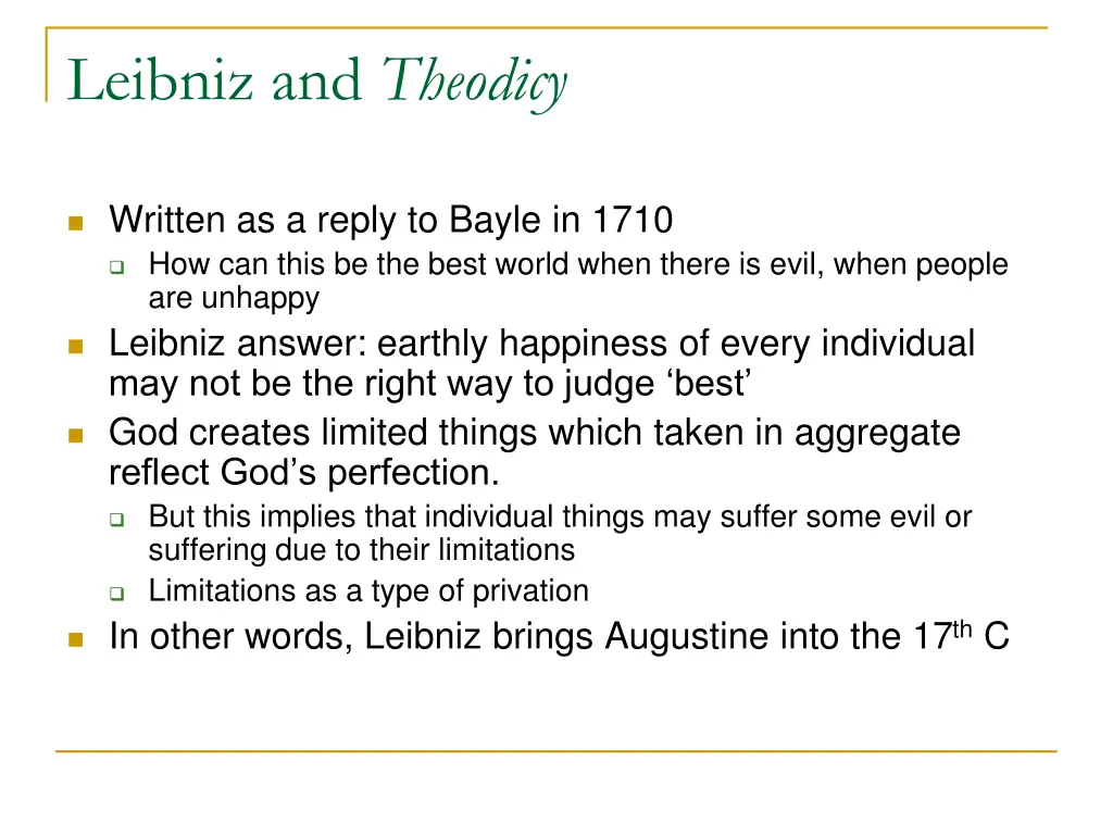 leibniz and theodicy