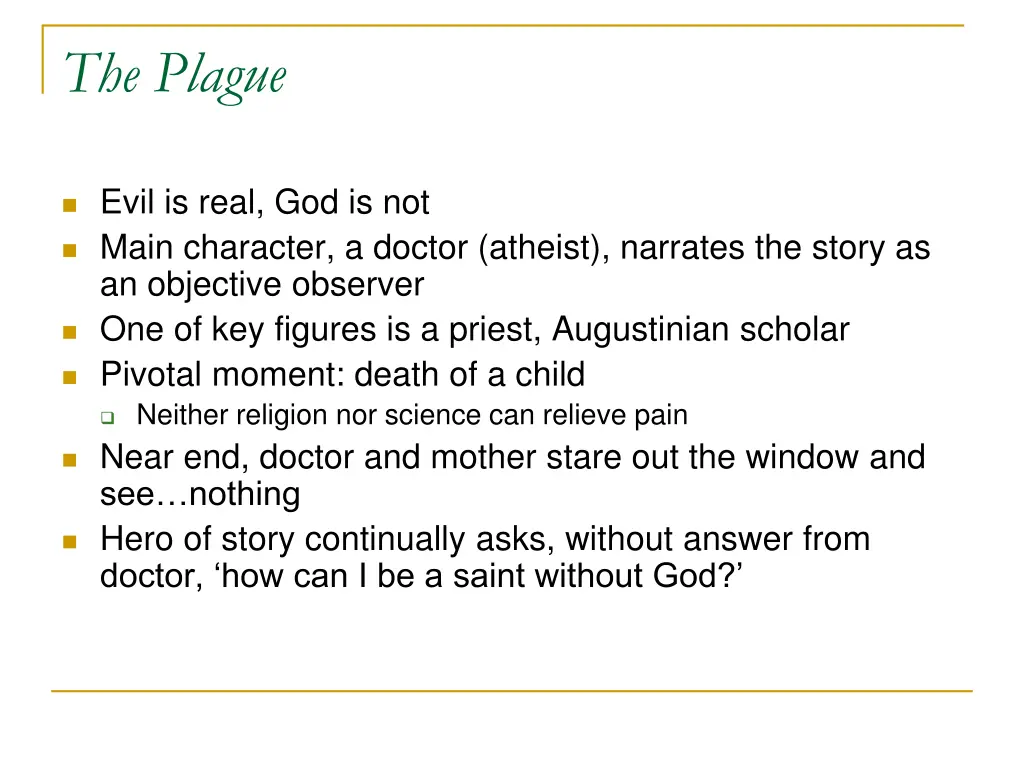 the plague