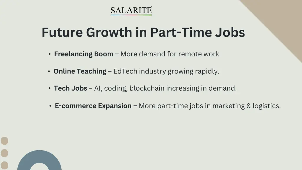 future growth in part time jobs