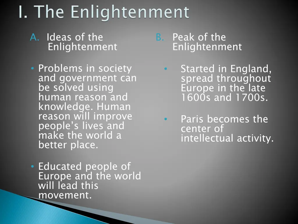 a ideas of the enlightenment