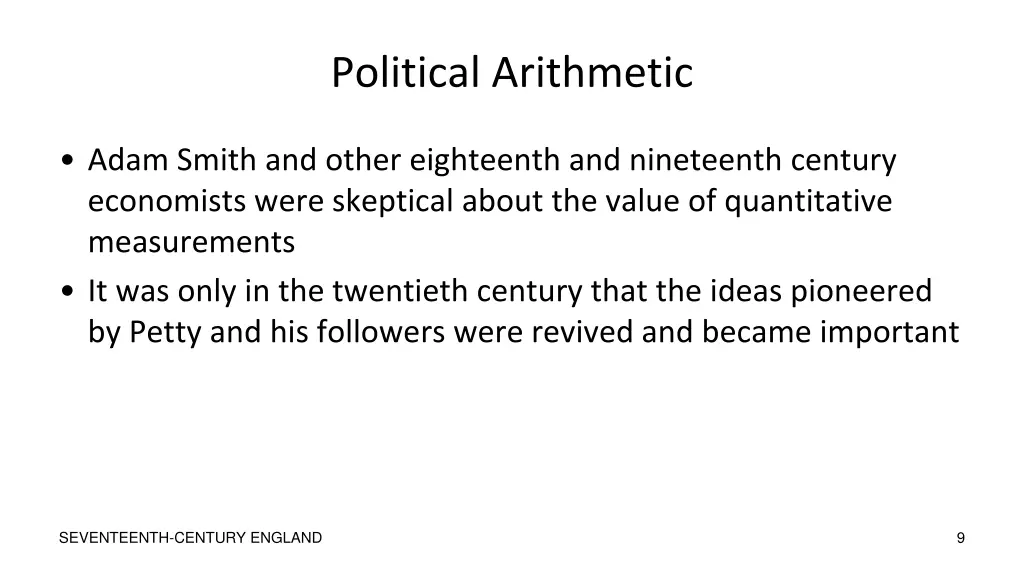 political arithmetic
