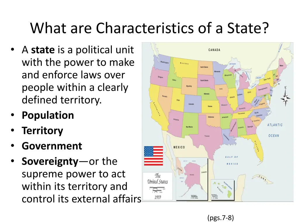 what are characteristics of a state a state