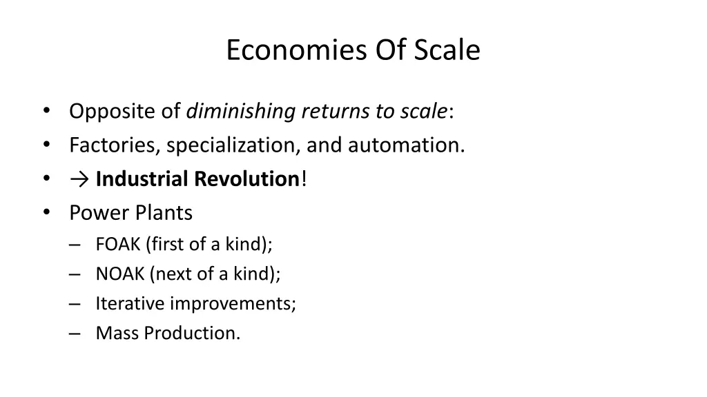 economies of scale