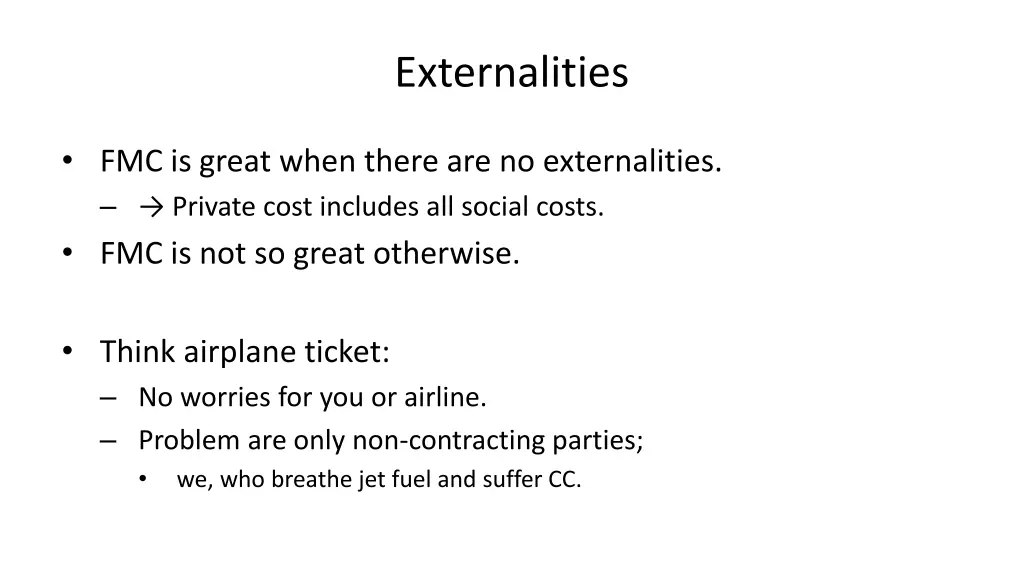 externalities