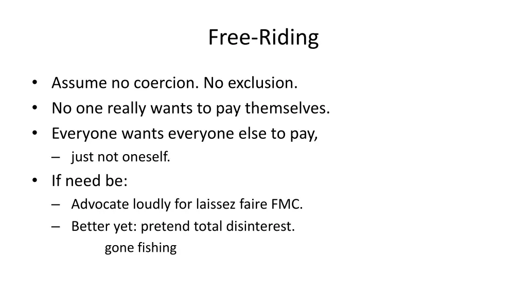 free riding