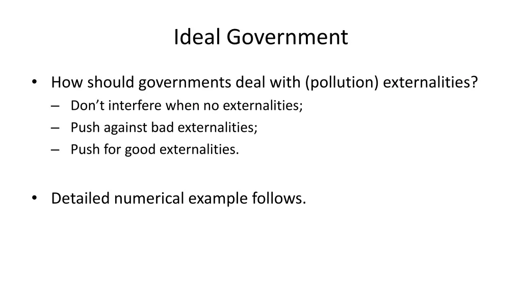 ideal government