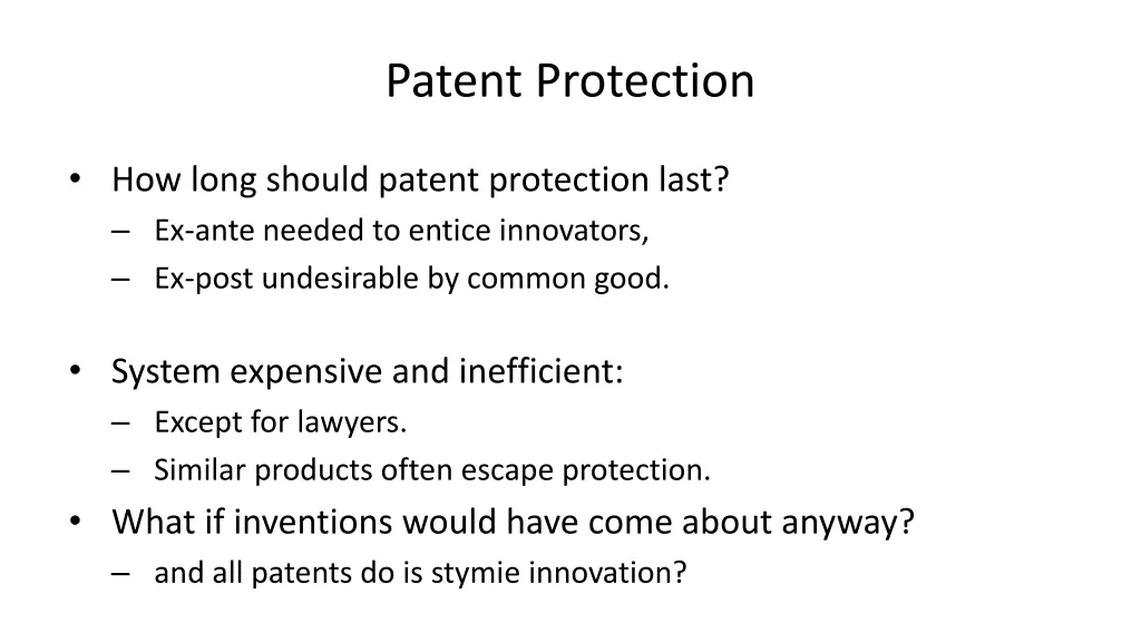 patent protection
