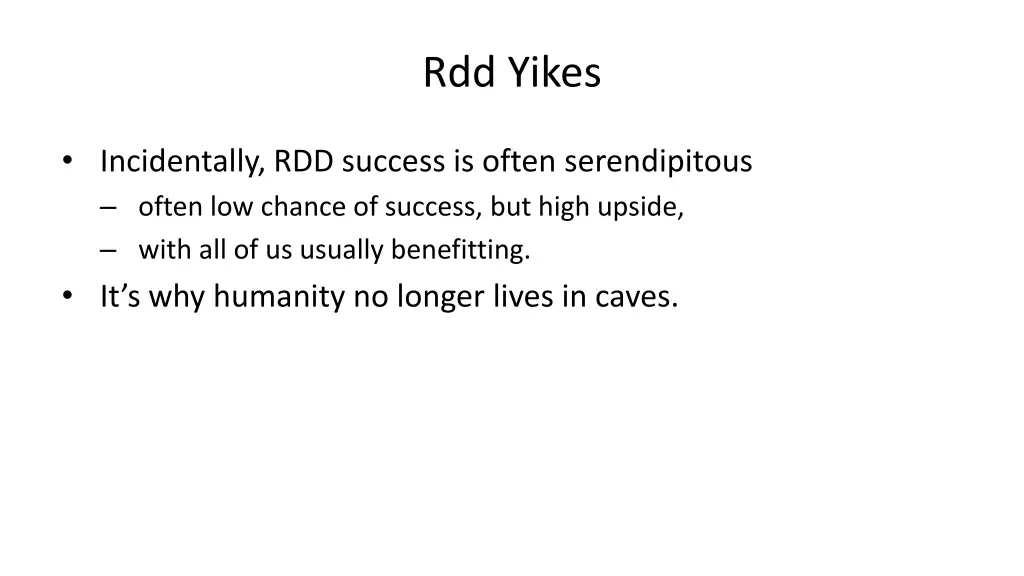 rdd yikes