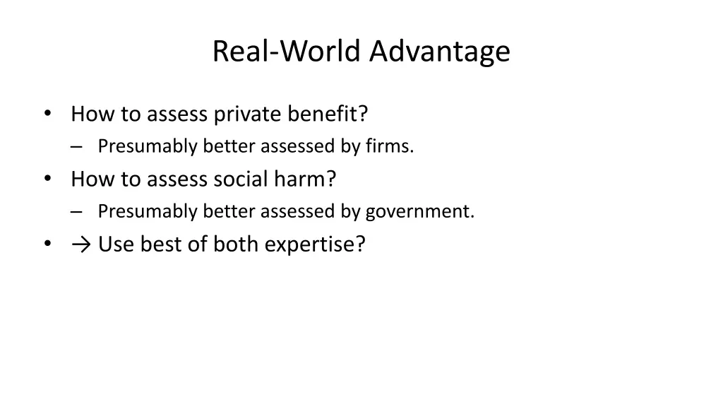 real world advantage