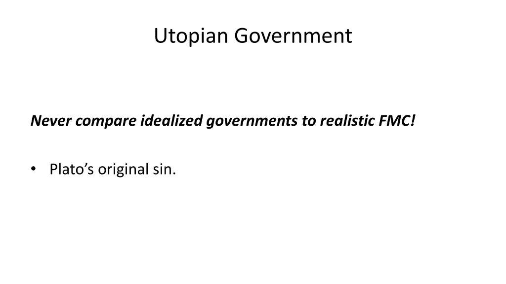 utopian government