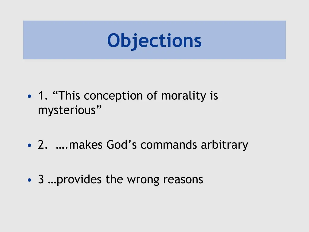 objections