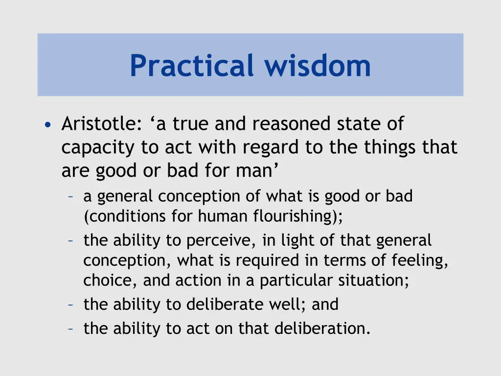 practical wisdom