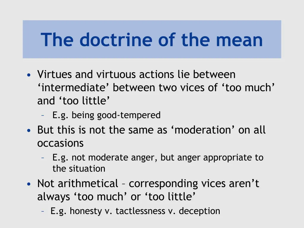 the doctrine of the mean 1