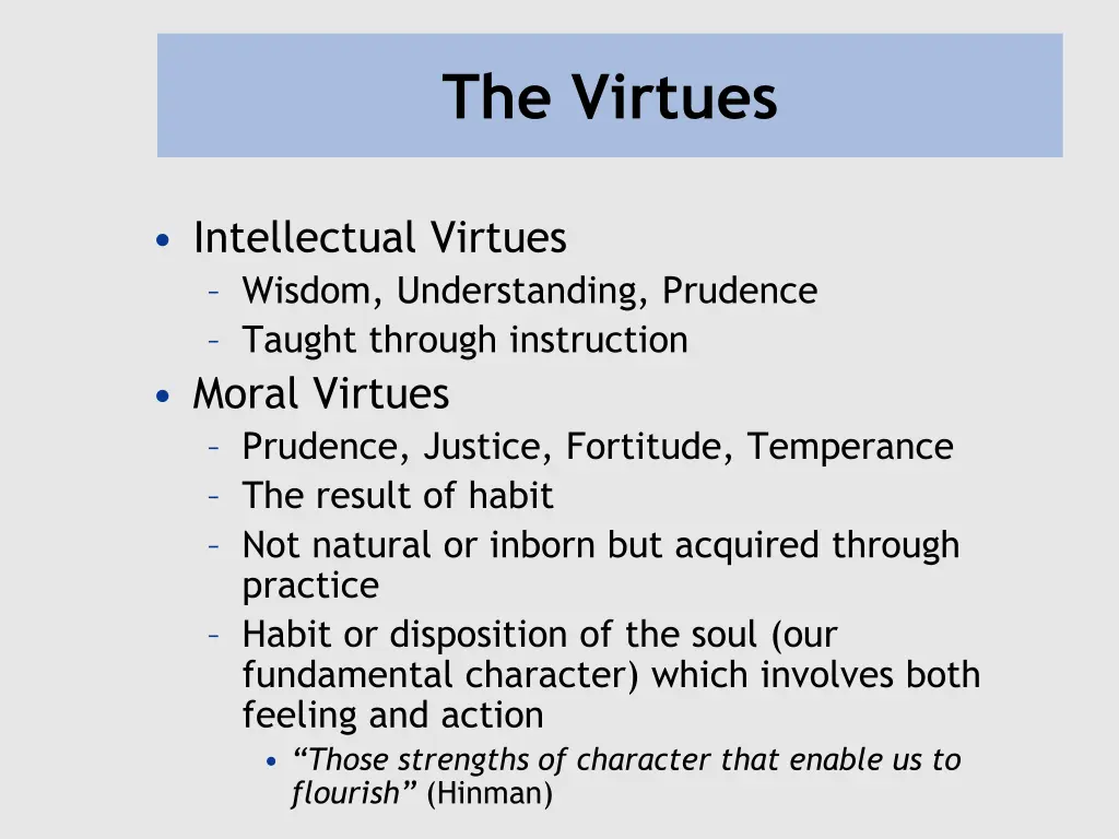 the virtues