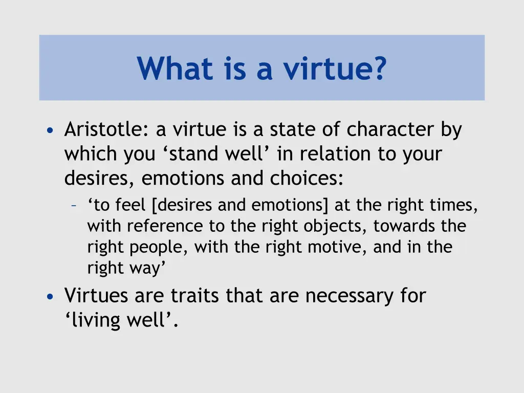 what is a virtue