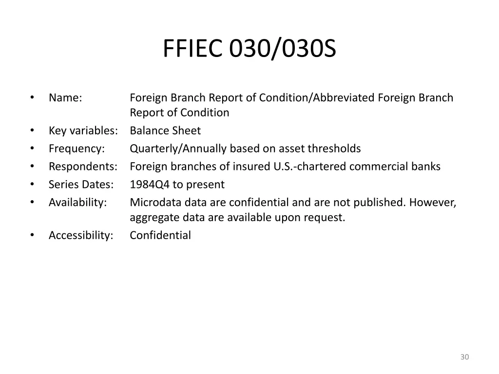 ffiec 030 030s