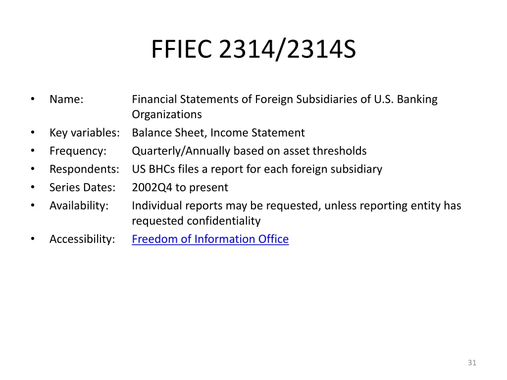 ffiec 2314 2314s