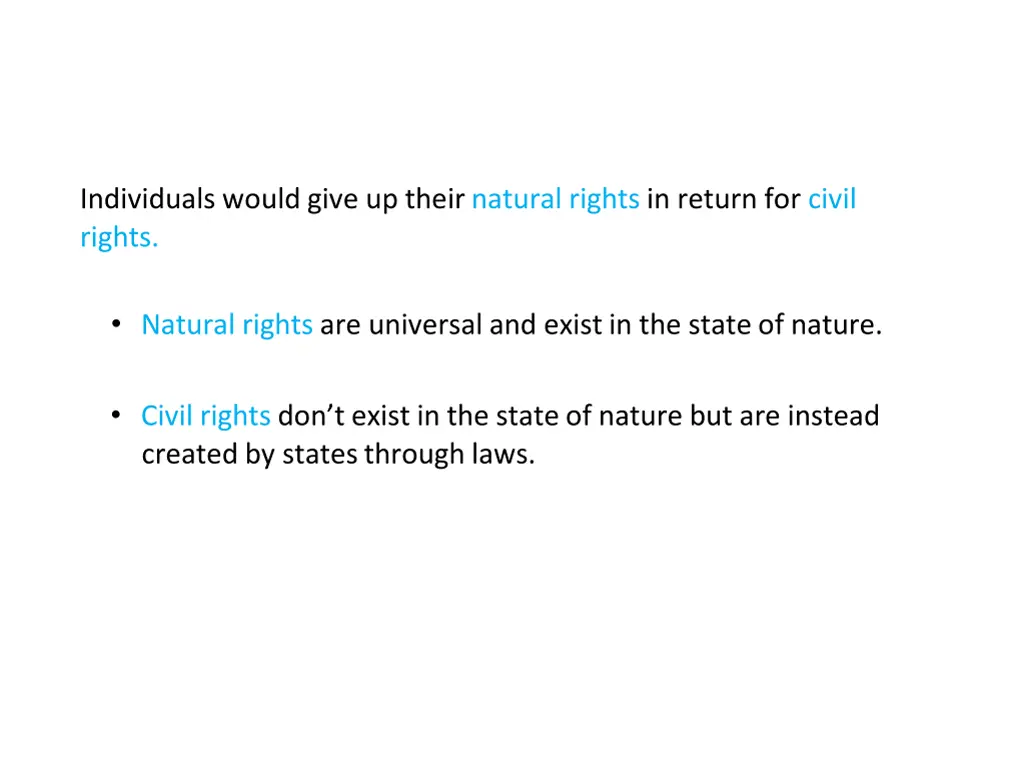 individuals would give up their natural rights