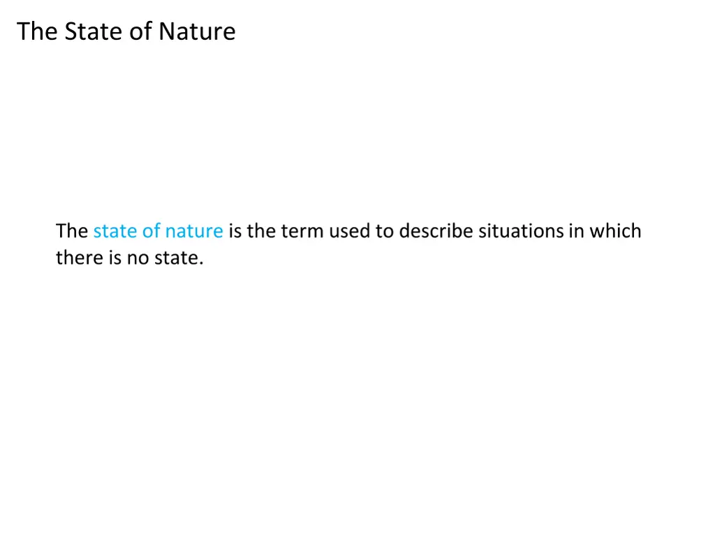 the state of nature