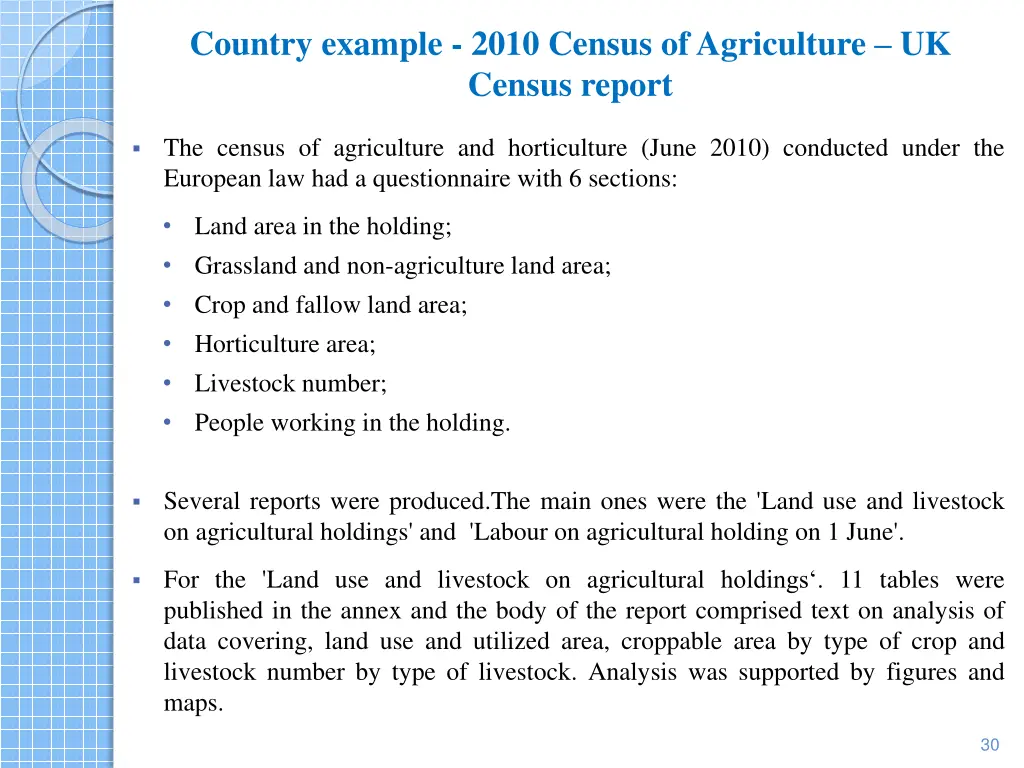 country example 2010 census of agriculture
