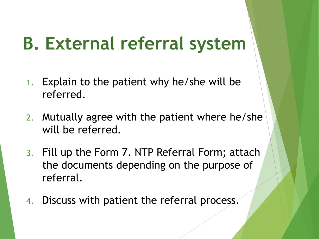 b external referral system