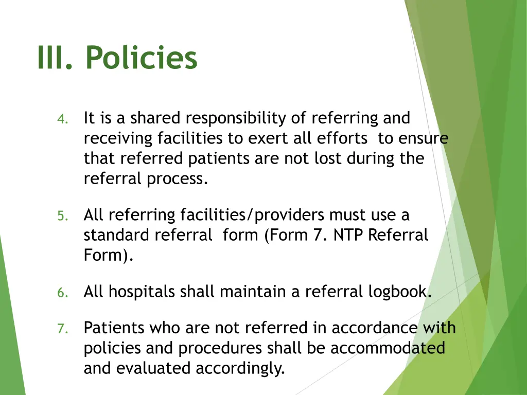 iii policies 1