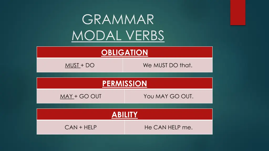 grammar modal verbs