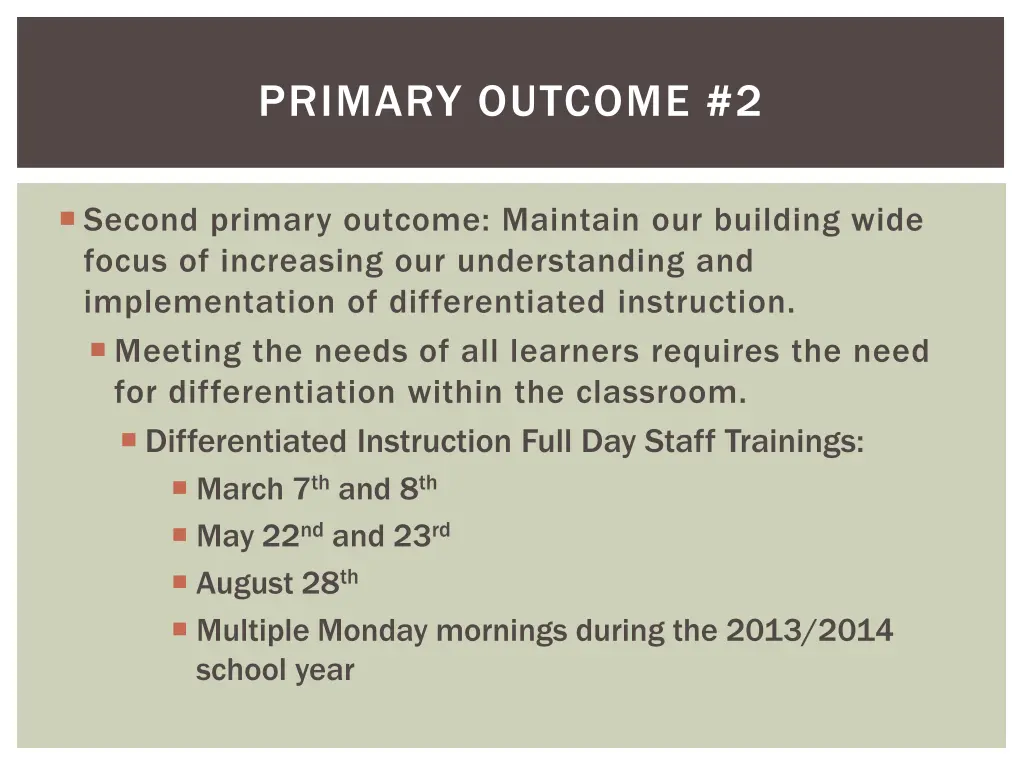 primary outcome 2