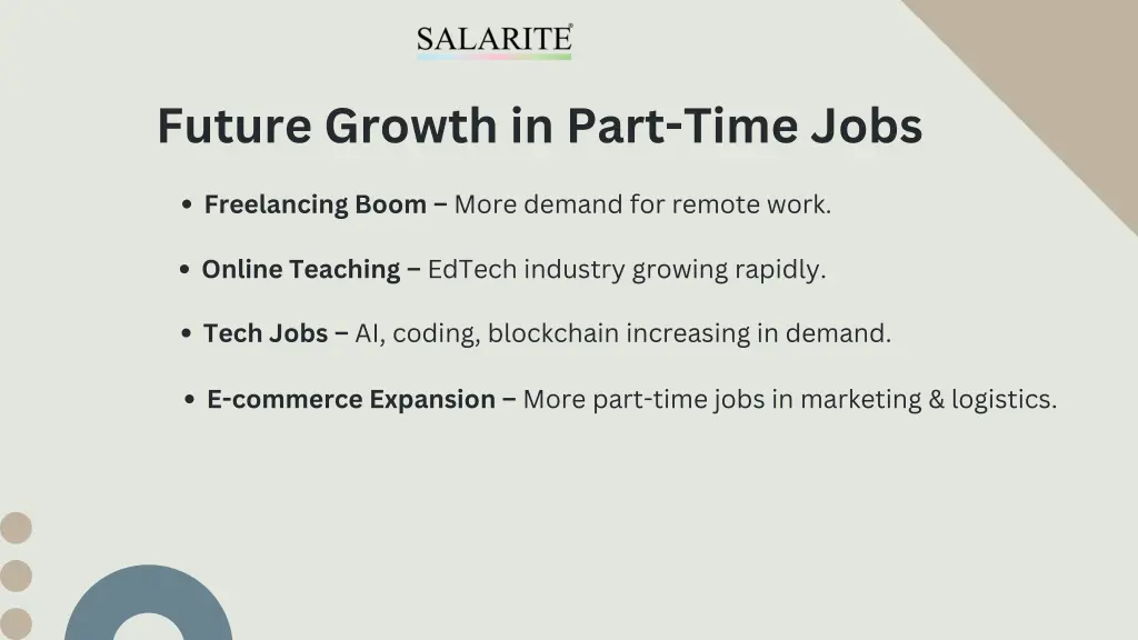 future growth in part time jobs