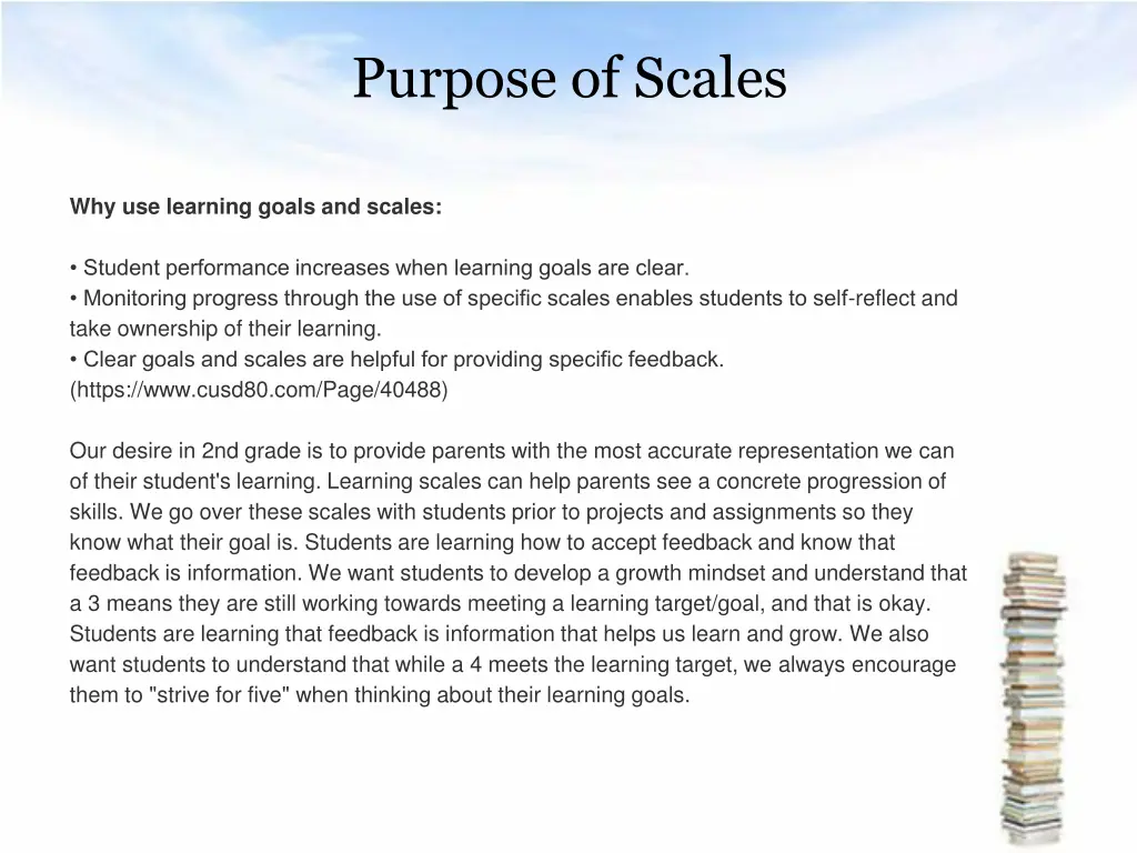 purpose of scales