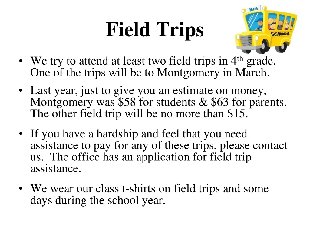 field trips