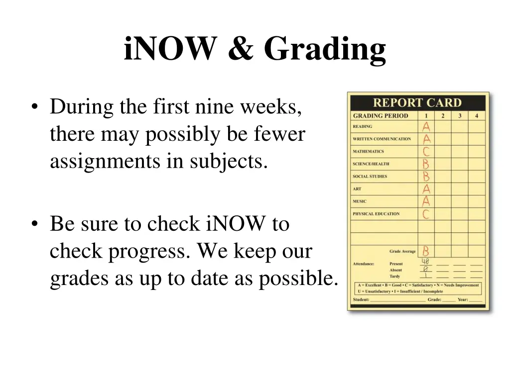 inow grading