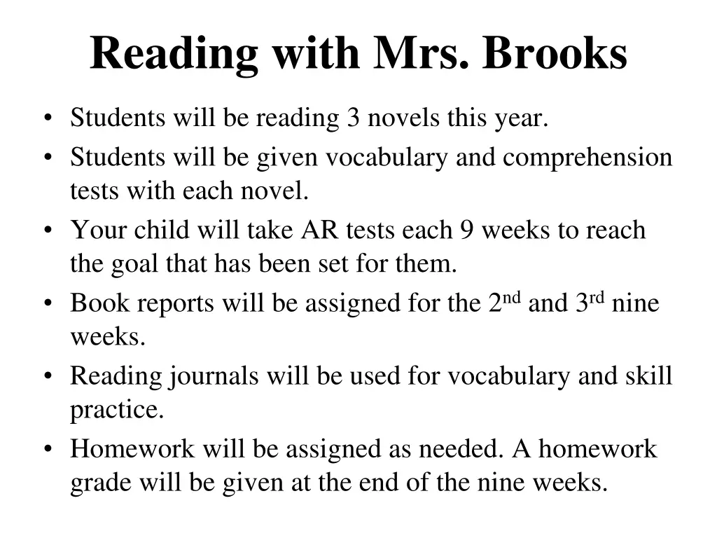 reading with mrs brooks