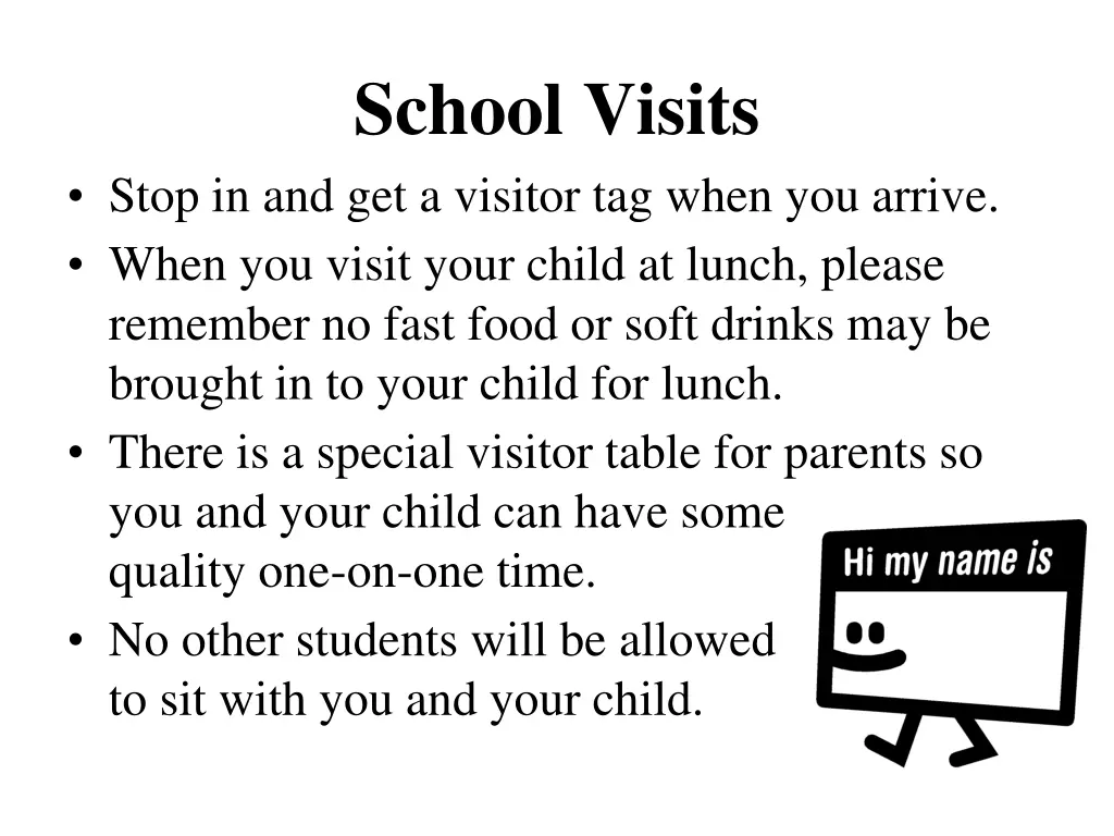 school visits