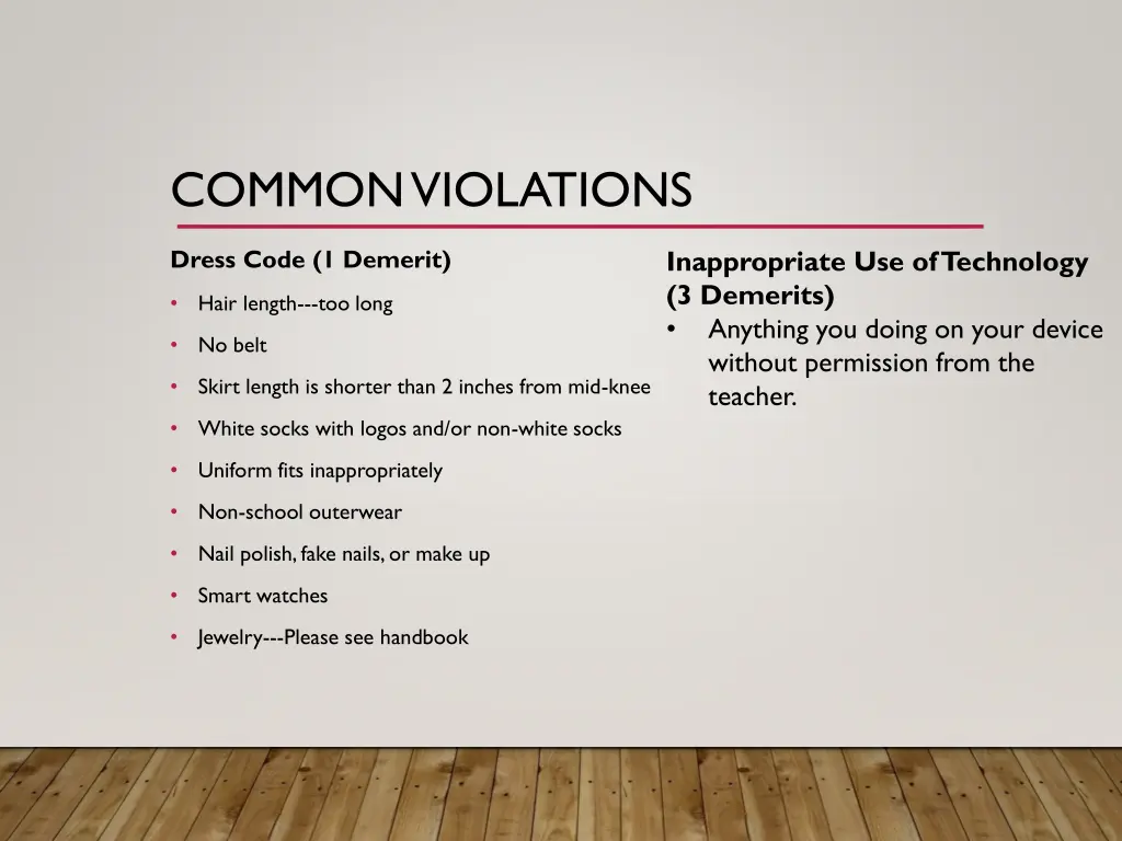 common violations