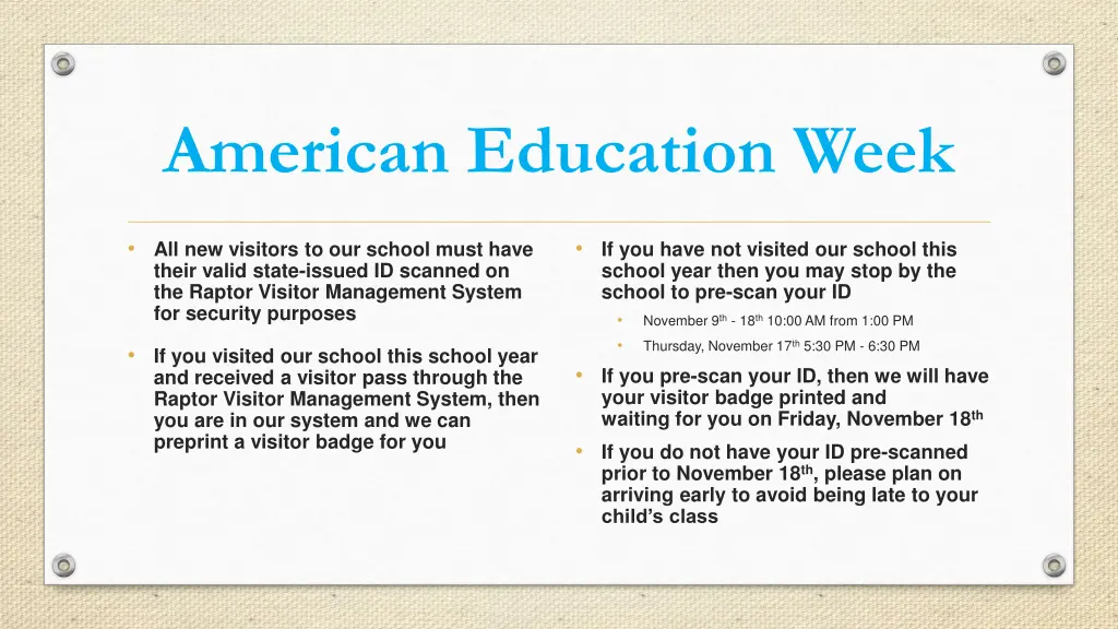 american education week 1