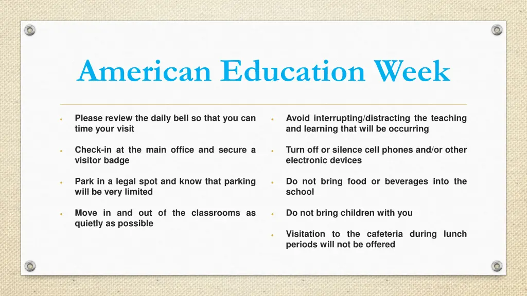 american education week 2