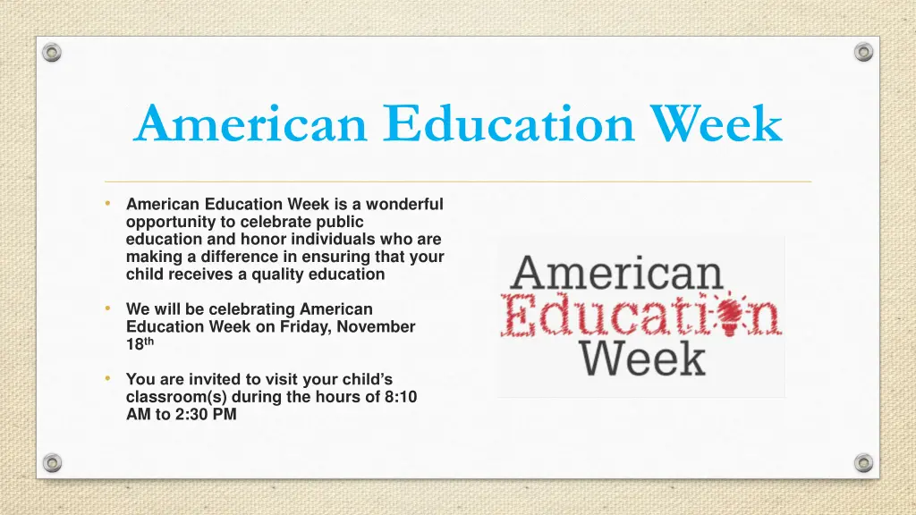 american education week