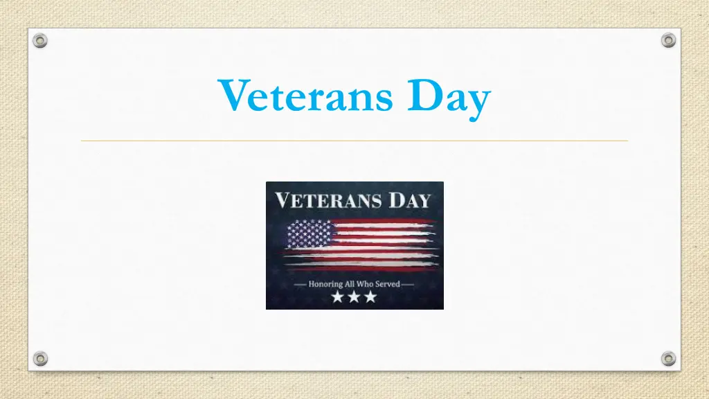 veterans day