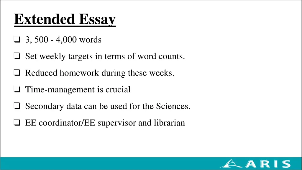 extended essay