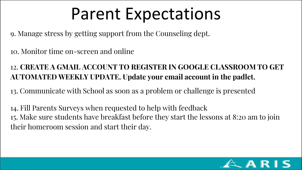 parent expectations 1