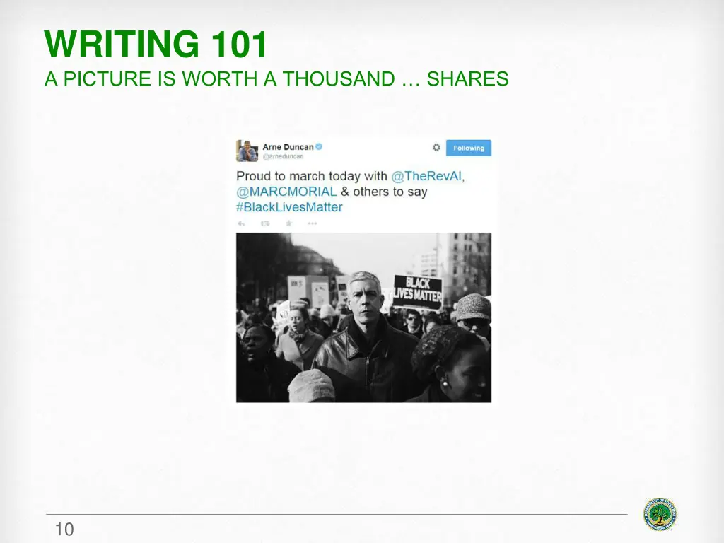 writing 101 a picture is worth a thousand shares