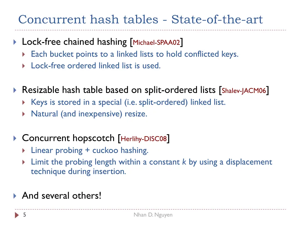 concurrent hash tables state of the art