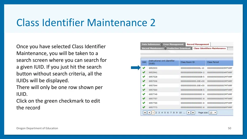 class identifier maintenance 2