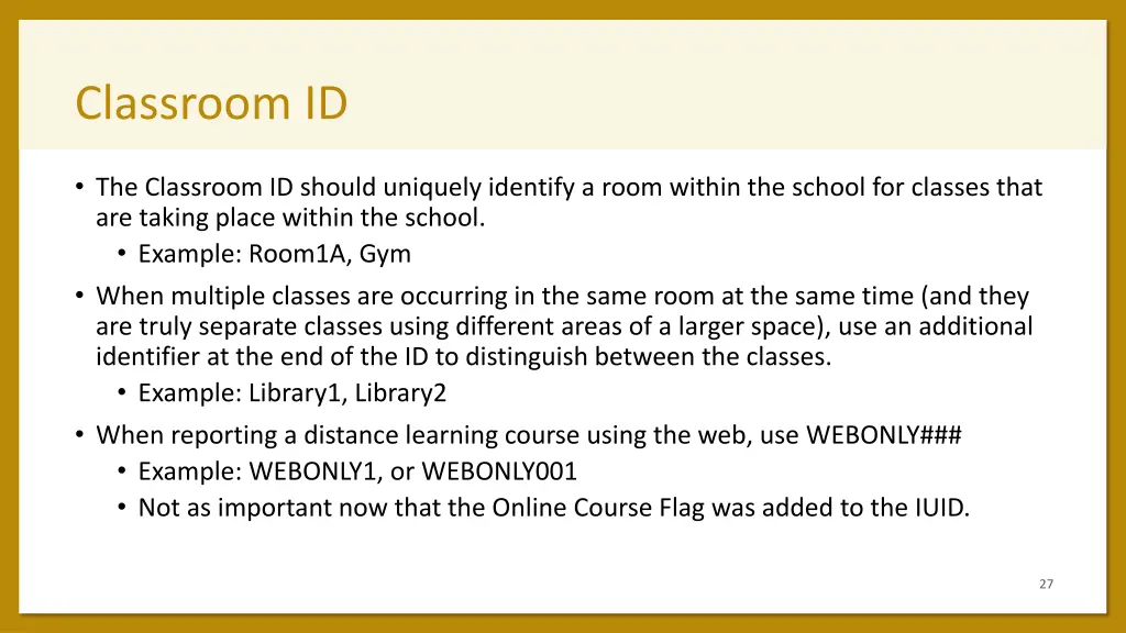 classroom id